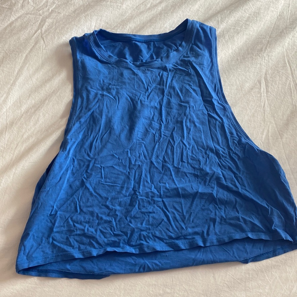 Blue LuluLemon Crop Tank